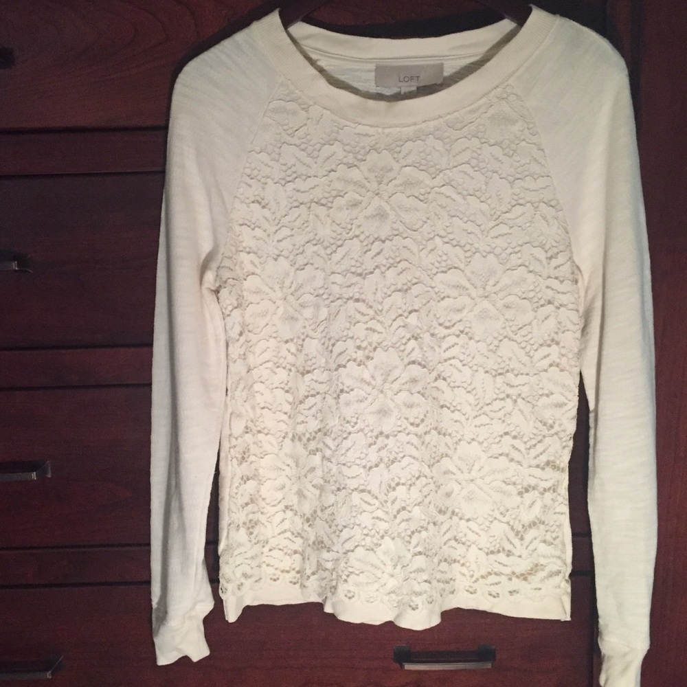 White lace sweater.